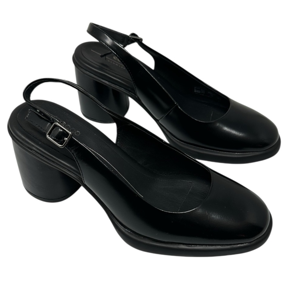 ECCO Womens Sculpted 55 Luxe Black Slingback Size 6-6.5